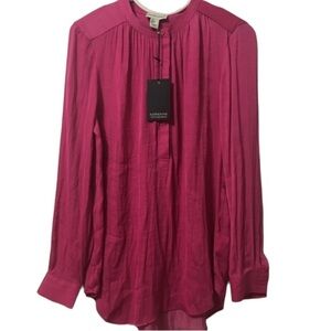 NWT Adrienne Vittadini Pink blouse size small
